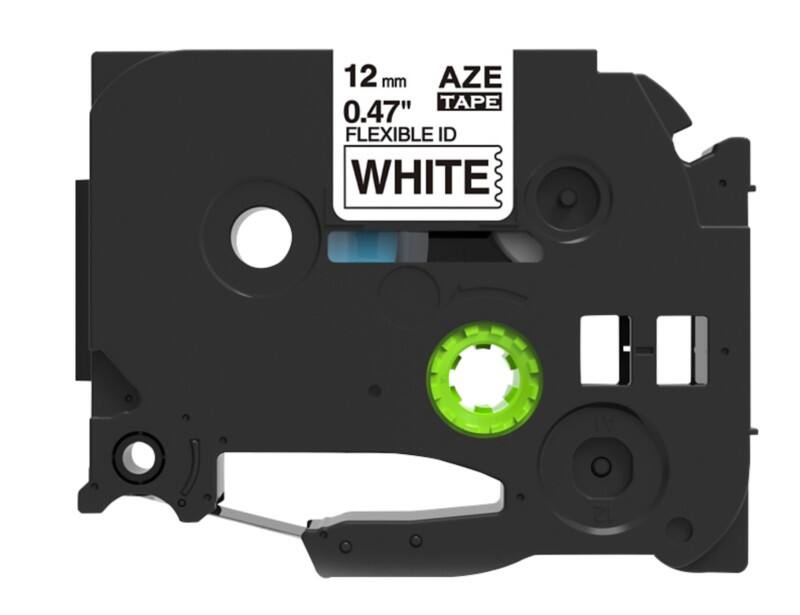 Rillstab Compatibel Brother M-K131 Labeltape Flexibel Zelfklevend Zwart op Wit 12 mm x 8m