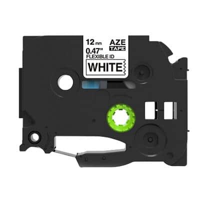 Rillstab Compatibel Brother M-K131 Labeltape Flexibel Zelfklevend Zwart op Wit 12 mm x 8m