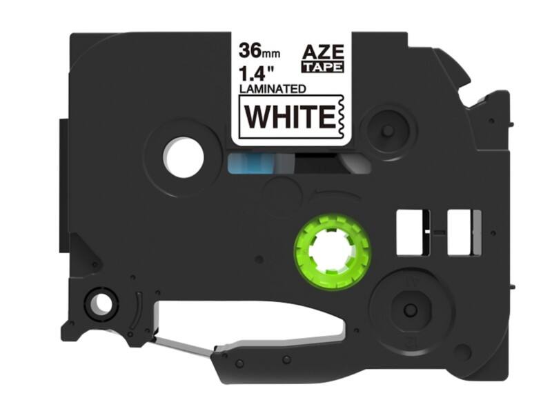 Rillstab Compatibel Brother TZe-261 Labeltape Zelfklevend Zwart op Wit 36 mm x 8m