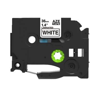 Rillstab Compatibel Brother TZe-261 Labeltape Zelfklevend Zwart op Wit 36 mm x 8m