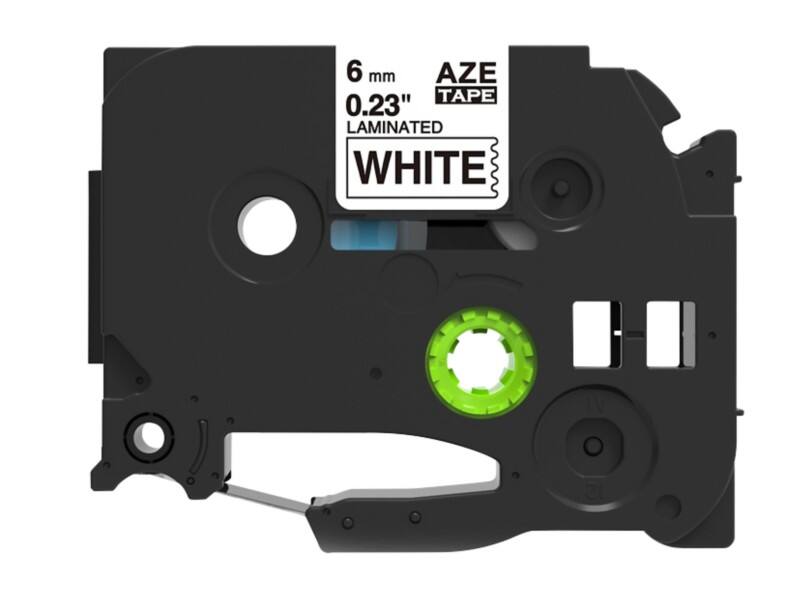 Rillstab Compatibel Brother TZe-211 Labeltape Zelfklevend Zwart op Wit 6 mm x 8m