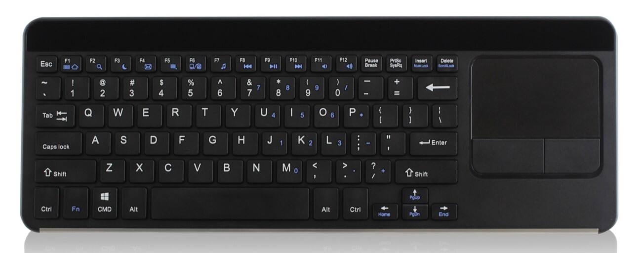 Ewent Wireless Smart TV Toetsenbord met Touchpad AZERTY Zwart