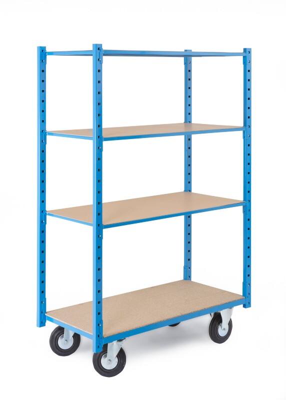 Manorga Trolley met vier niveaus Blauw 1700 x 1310 x 600 mm