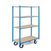 Manorga Trolley met vier niveaus Blauw 1700 x 1310 x 600 mm