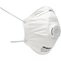 M-Safe Stofmasker met uitademventiel FFP2 Wegwerpbaar Wit 20 Stuks