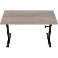 euroseats Zit-sta bureau Zwart met Robson Eiken tafelblad 1200 x 800 x 685-1165 mm