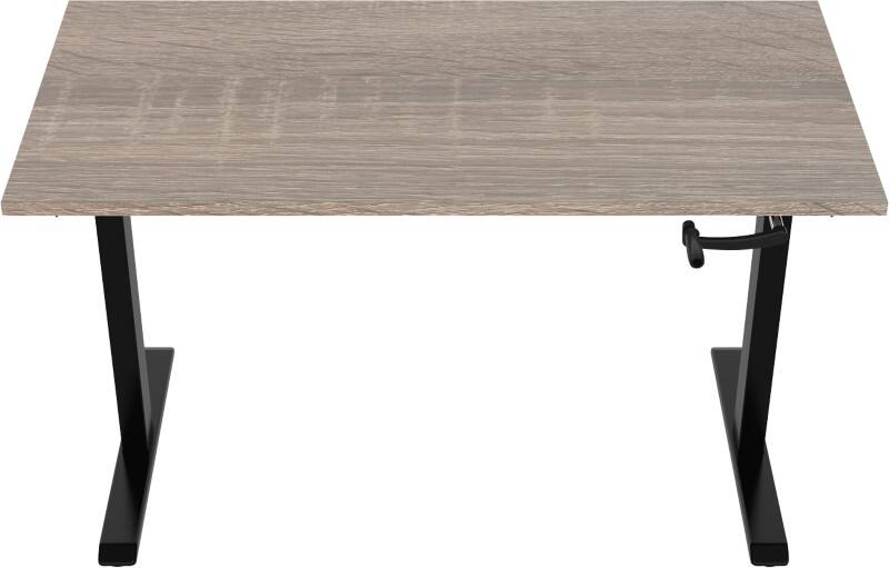 euroseats Crank Zit-sta-bureau Rechthoekig Robson Eiken T-Voet 1.400 (B) x 800 (D) x 1.190 (H) mm Metaal