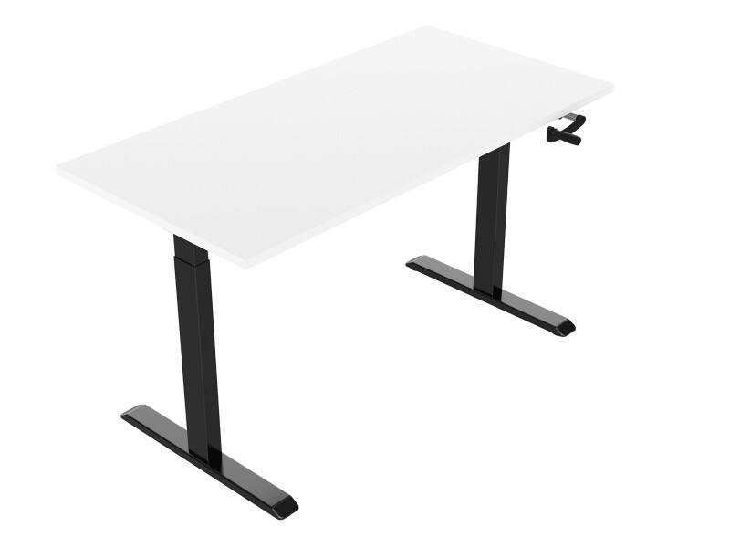 euroseats Crank Zit-sta-bureau Rechthoekig T-Voet 1.800 (B) x 800 (D) x 1.190 (H) mm Metaal