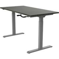 euroseats Crank Zit-sta-bureau Rechthoekig Logan Eiken T-Voet 1.800 (B) x 800 (D) x 1.190 (H) mm Metaal