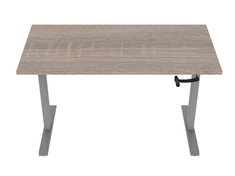 euroseats Crank Zit-sta-bureau Rechthoekig Robson Eiken T-Voet 1.200 (B) x 800 (D) x 1.190 (H) mm Metaal