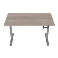 euroseats Zit-sta bureau Grijs met Robson Eiken tafelblad 1200 x 800 x 685-1165 mm