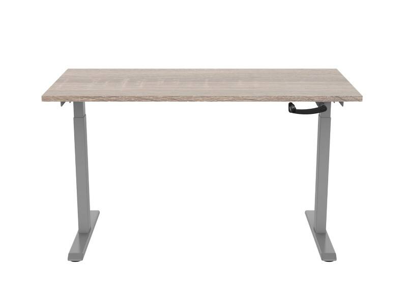 euroseats Crank Zit-sta-bureau Rechthoekig Robson Eiken T-Voet 1.400 (B) x 800 (D) x 1.190 (H) mm Metaal