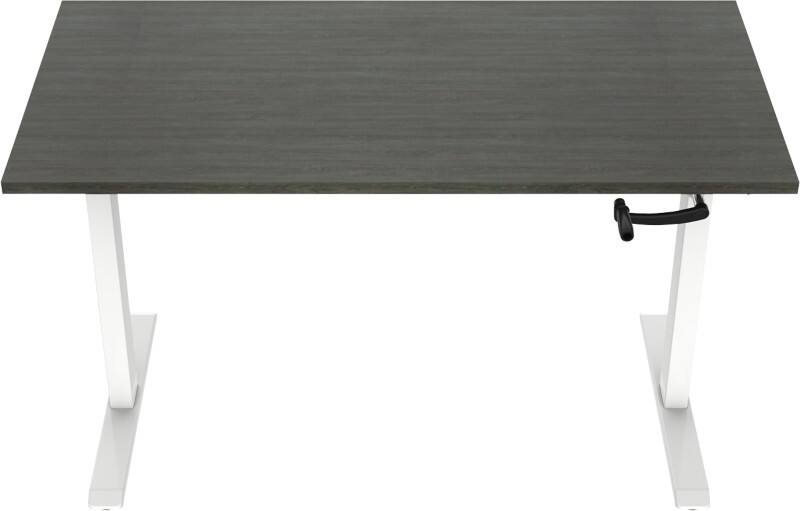 euroseats Crank Zit-sta-bureau Rechthoekig Logan Eiken T-Voet 1.600 (B) x 800 (D) x 1.190 (H) mm Metaal