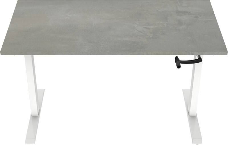 euroseats Crank Zit-sta-bureau Rechthoekig Oxyd Beton T-Voet 1.600 (B) x 800 (D) x 1.190 (H) mm Metaal