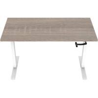 euroseats Zit-sta bureau wit met Robson eiken tafelblad 1200 x 800 x 685-1165 mm