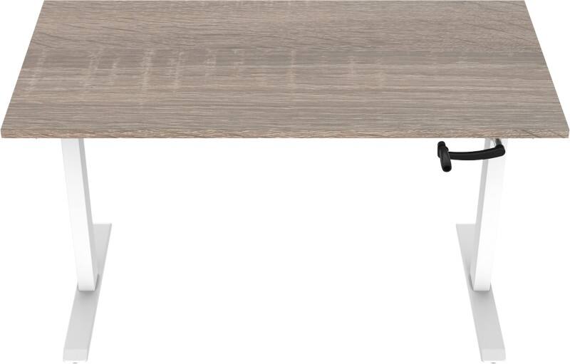 euroseats Crank Zit-sta-bureau Rechthoekig Robson Eiken T-Voet 1.400 (B) x 800 (D) x 1.190 (H) mm Metaal