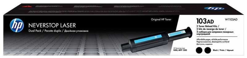 HP Tonercartridge W1103AD Pak van 2 Zwart