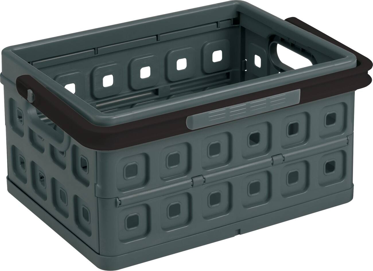 Helit Vouwkrat Flap Line Grijs 24 Liter 210 (H) x 440 (B) x 315 (D) mm 6 Stuks