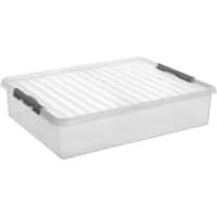 helit Q Line Opbergdoos 60 l Transparant 80 x 50 x 18 cm 6 Stuks