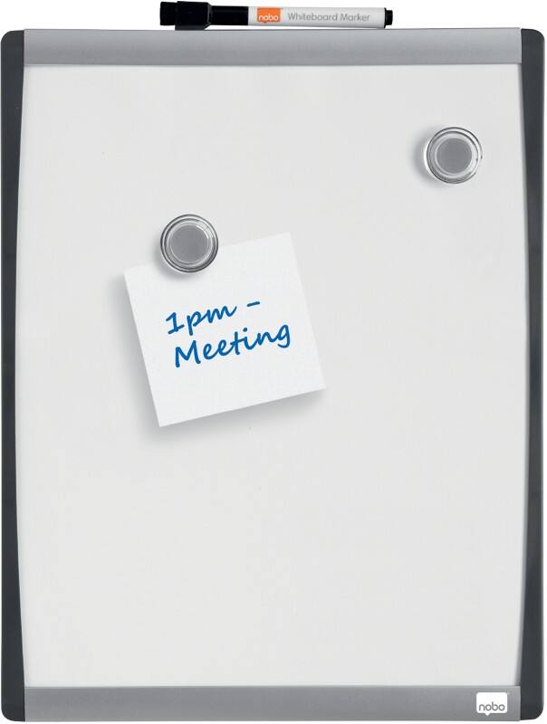 Nobo Small Wandmontage Magnetisch whiteboard 1903779 Gelakt staal Arched Frame 280 x 335 mm Wit