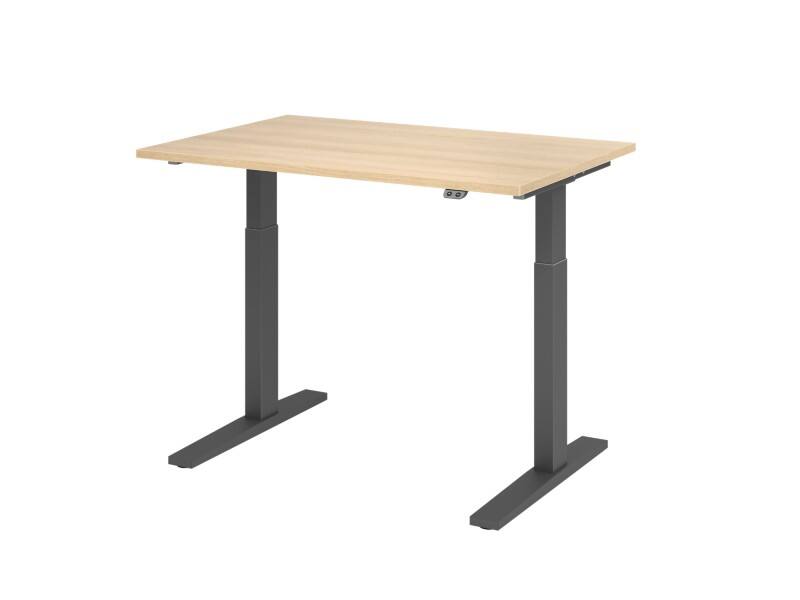 Hammerbacher VXMKA Elektrisch hoogteverstelbaar Zit-sta-bureau Eiken C-Voet 1,200 (B) x 800 (D) x 1,200 (H) mm Spaanplaat, Staal