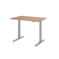 Hammerbacher VXMKA Elektrisch hoogteverstelbaar Zit-sta-bureau Walnoot C-Voet 1,200 (B) x 800 (D) x 1,200 (H) mm Spaanplaat, Staal