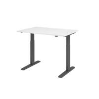 Hammerbacher VXMKA Elektrisch hoogteverstelbaar Zit-sta-bureau Wit C-Voet 1,200 (B) x 800 (D) x 1,200 (H) mm Spaanplaat, Staal