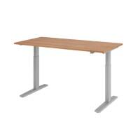 Hammerbacher VXMKA Elektrisch hoogteverstelbaar Zit-sta-bureau Walnoot C-Voet 1,600 (B) x 800 (D) x 1,200 (H) mm Spaanplaat, Staal