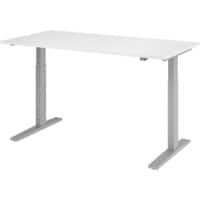 Hammerbacher VXMKA Elektrisch hoogteverstelbaar Zit-sta-bureau Wit C-Voet 1,600 (B) x 800 (D) x 1,200 (H) mm Spaanplaat, Staal
