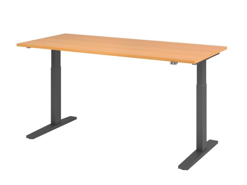 Hammerbacher VXMKA Elektrisch hoogteverstelbaar Zit-sta-bureau Beuken C-Voet 1,800 (B) x 800 (D) x 1,200 (H) mm Spaanplaat, Staal