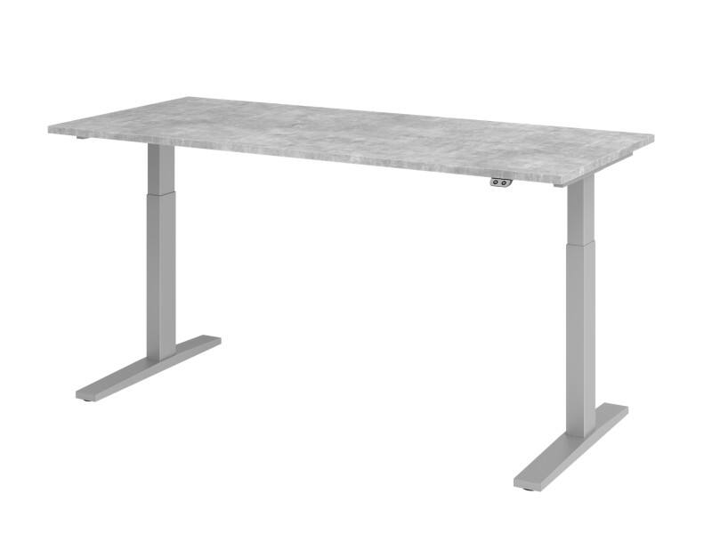 Hammerbacher VXMKA Elektrisch hoogteverstelbaar Zit-sta-bureau Grijs C-Voet 1,800 (B) x 800 (D) x 1,200 (H) mm Spaanplaat, Staal