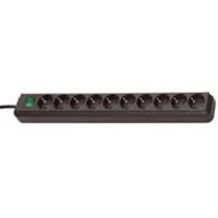 Brennenstuhl 1159300010 Eco-Line Stekkerdoos 10 Type F Stopcontacten 1,5 m Met schakelaar Zwart
