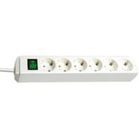 Brennenstuhl 1159520015 Eco-Line Stekkerdoos 6 Type F stopcontacten 1.5 m Met schakelaar Wit