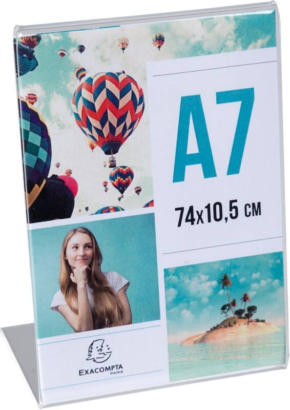 Exacompta Etikethouder 87058HD Plexiglas, (PMMA) Polymethylmethacrylat 7,4 x 3,2 x 10,5 cm 10 Stuks