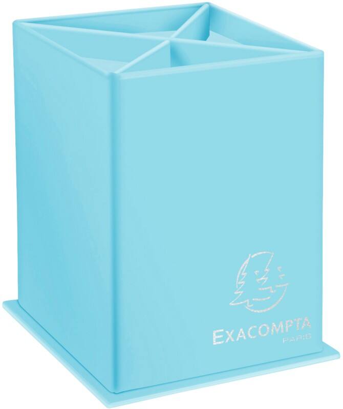 Exacompta Aquarel Pennenhouder Karton Pastelblauw 8,5 x 8,5 x 11 cm