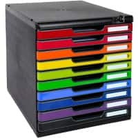 Exacompta Iderama Ladekastje Kunststof Glanzend Harlequin 10 Lades 28,8 x 35 x 32 cm  