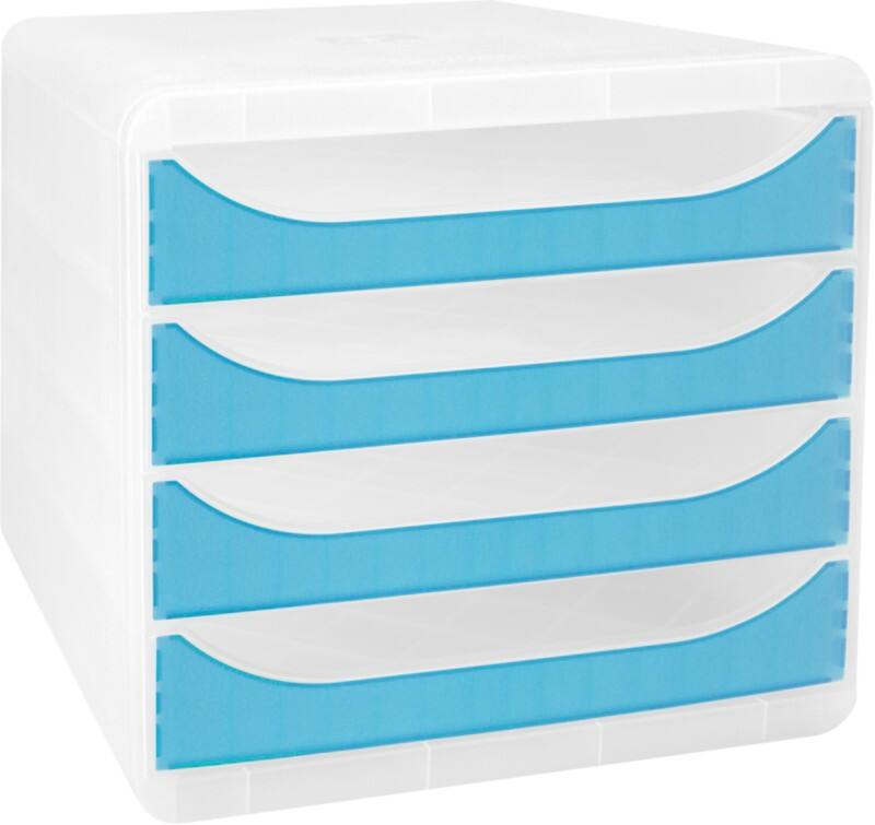 Exacompta Chromaline Ladekastje Kunststof Turkoois 4 Lades 27,8 x 34,7 x 26,7 cm 1