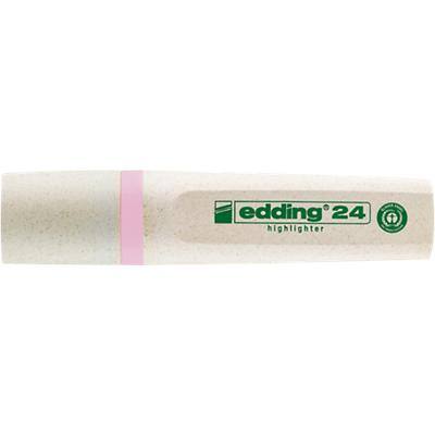 edding 24 EcoLine Tekstmarker Roze Medium Beitelpunt Navulbaar