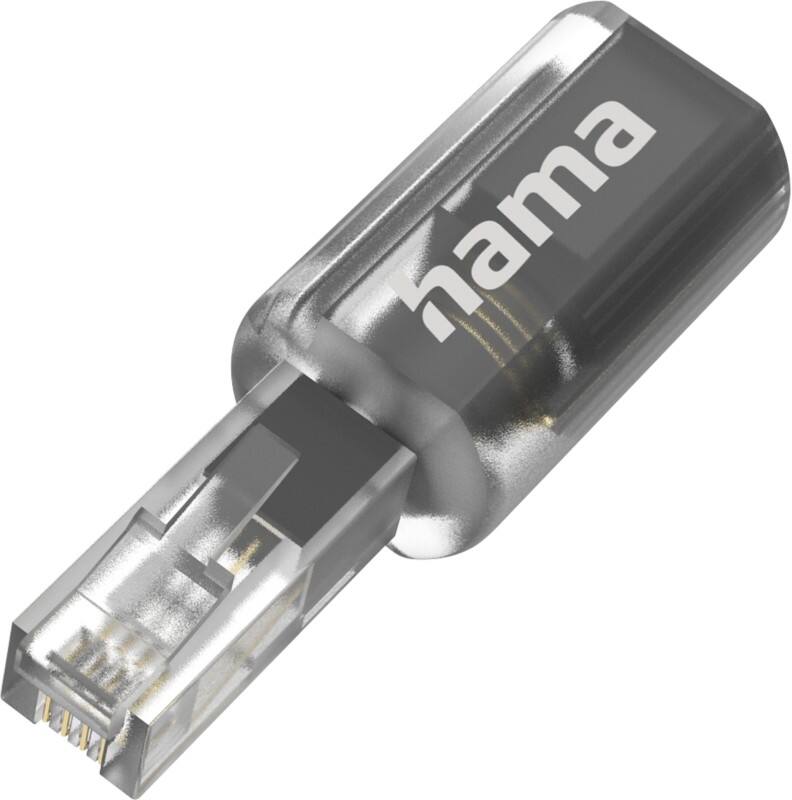 Hama Antitwist-USB-adapter Zwart, Transparant