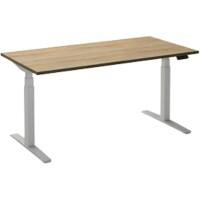 Ceha Adjust 2 Plus Elektrisch hoogteverstelbaar Zit-sta-bureau Rechthoekig Eiken T-Voet 1,200 (B) x 800 (D) x 1,300 (H) mm Melamine, metaal