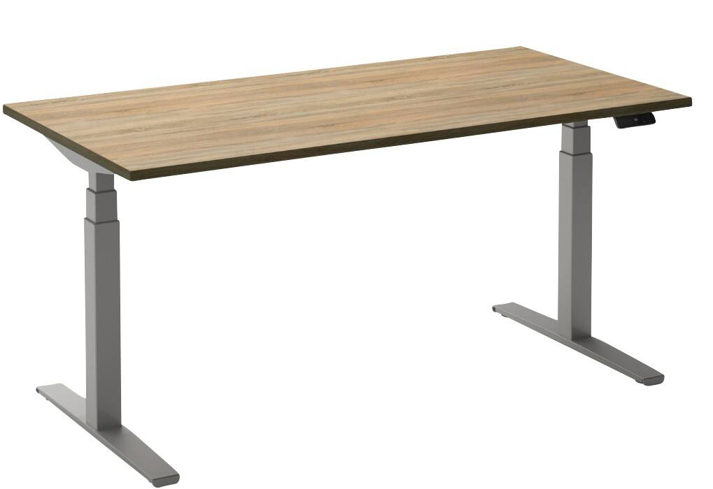 Ceha Adjust 2 Plus Elektrisch hoogteverstelbaar Zit-sta-bureau Rechthoekig Eiken T-Voet 1,800 (B) x 900 (D) x 1,300 (H) mm Melamine, metaal