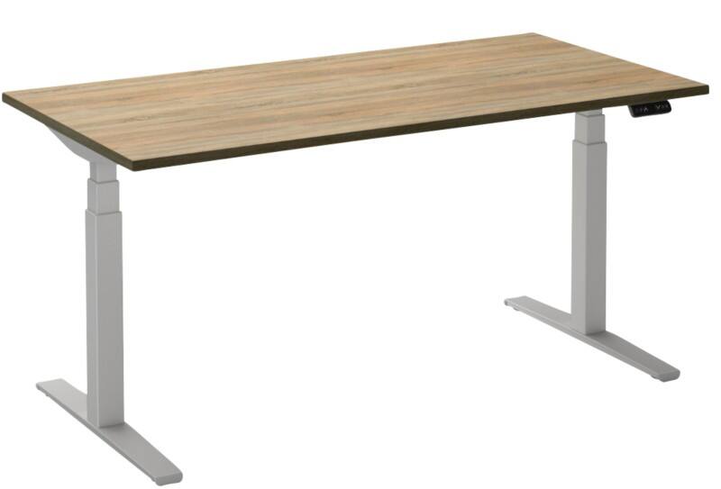 Ceha Adjust 2 Plus Elektrisch hoogteverstelbaar Zit-sta-bureau Rechthoekig Eiken T-Voet 1,800 (B) x 900 (D) x 1,300 (H) mm Melamine, metaal