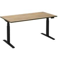 Ceha Adjust 2 Plus Elektrisch hoogteverstelbaar Zit-sta-bureau Rechthoekig Eiken T-Voet 2,000 (B) x 800 (D) x 1,300 (H) mm Melamine, metaal