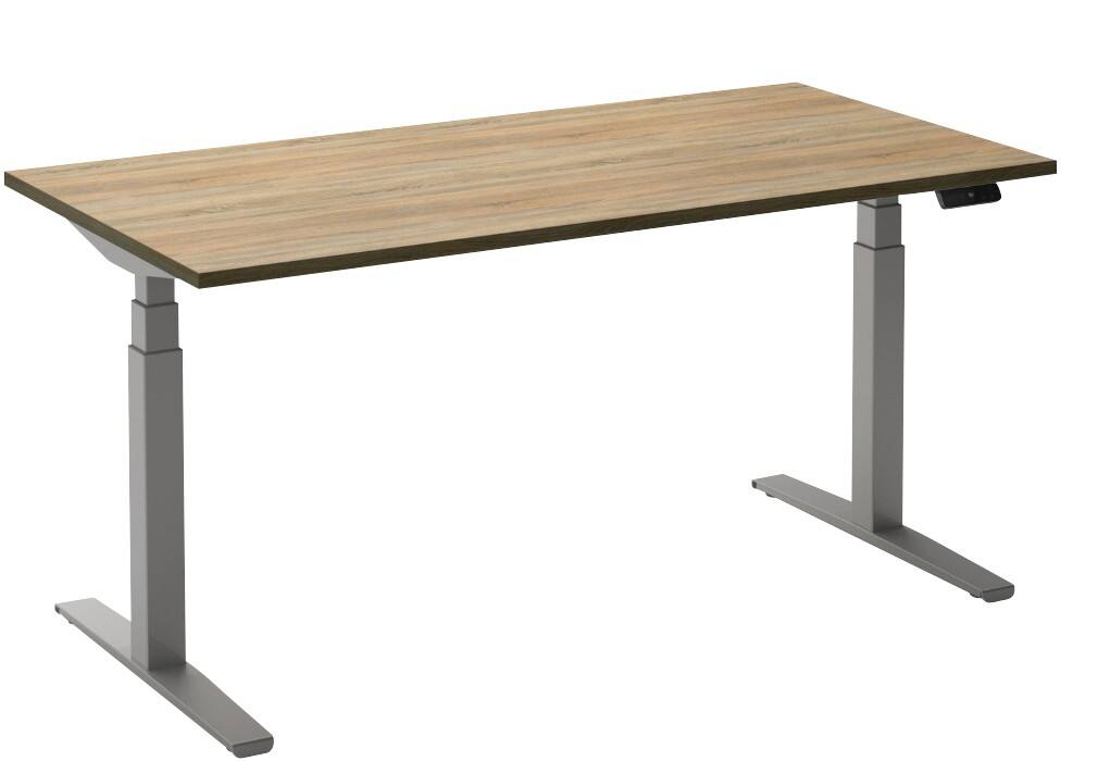 Ceha Adjust 2 Plus Elektrisch hoogteverstelbaar Zit-sta-bureau Rechthoekig Eiken T-Voet 2,000 (B) x 800 (D) x 1,300 (H) mm Melamine, metaal