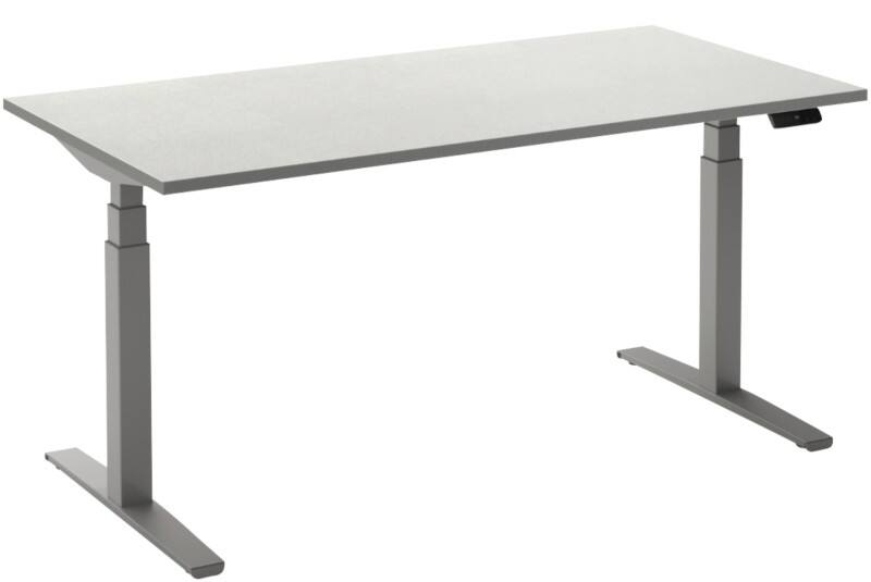 Ceha Adjust 2 Plus Elektrisch hoogteverstelbaar Zit-sta-bureau Rechthoekig Wit T-Voet 1,200 (B) x 800 (D) x 1,300 (H) mm Melamine, metaal