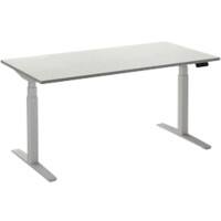 Ceha Rechthoekig Zit-sta-bureau Elektronisch In hoogte verstelbaar Wit Wit Melamine, metaal 1.600 x 800 x 1.300 mm Normale hoog-laag-schakelaar