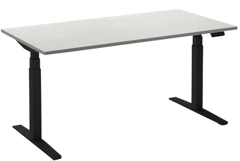 Ceha Adjust 2 Plus Elektrisch hoogteverstelbaar Zit-sta-bureau Rechthoekig Wit T-Voet 2,000 (B) x 800 (D) x 1,300 (H) mm Melamine, metaal