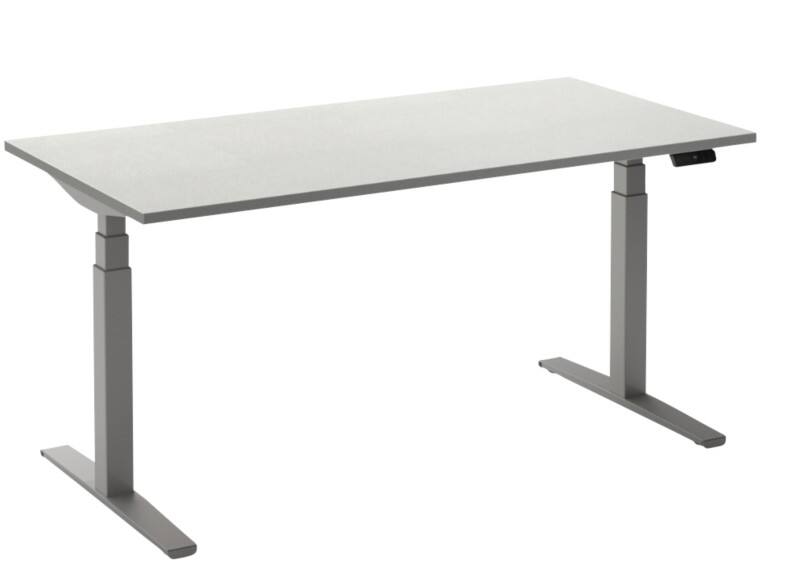 Ceha Adjust 2 Plus Elektrisch hoogteverstelbaar Zit-sta-bureau Rechthoekig Wit T-Voet 2,000 (B) x 800 (D) x 1,300 (H) mm Melamine, metaal