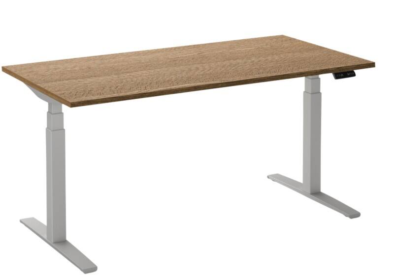 Ceha Adjust 2 Plus Elektrisch hoogteverstelbaar Zit-sta-bureau Rechthoekig Tabak Eiken T-Voet 2,000 (B) x 800 (D) x 1,300 (H) mm Melamine, metaal