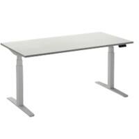 Ceha Rechthoekig Zit-sta-bureau Elektronisch In hoogte verstelbaar Wit Wit Melamine, metaal 2.000 x 800 x 1.300 mm Normale hoog-laag-schakelaar